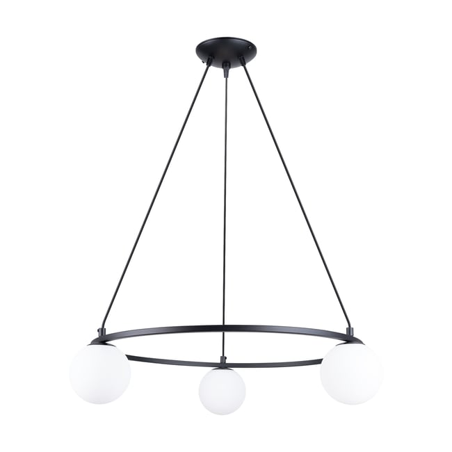 Lustre Acier Noir G9 3 Yoli Couleur noir <span itemprop=
