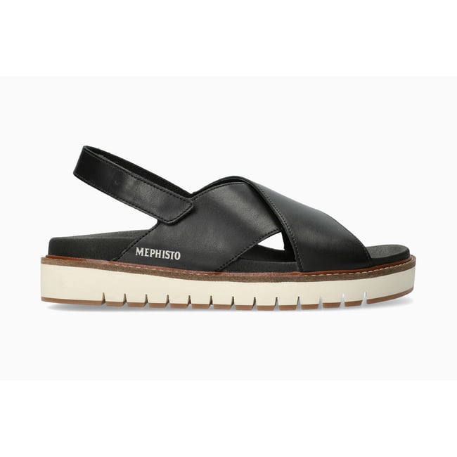 Sandales en cuir BLANCHE noir 5144 <span itemprop=