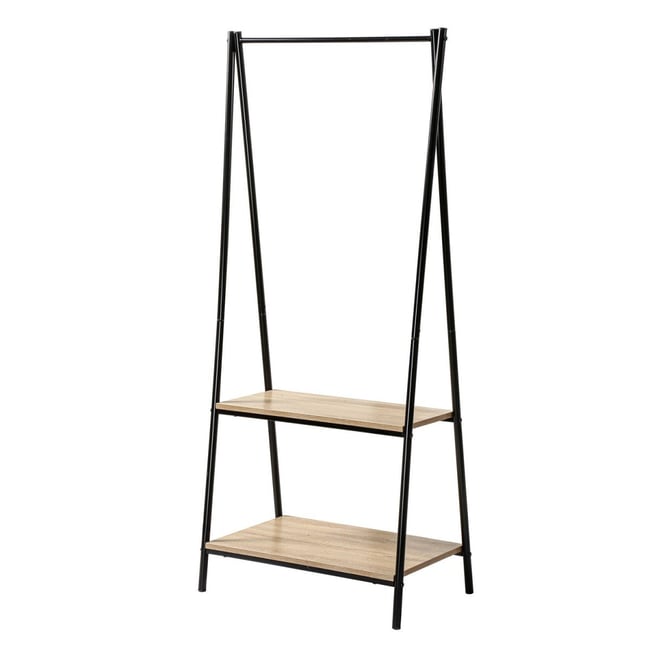 Portant 2 Étagères Style Industriel Couleur noir <span itemprop=