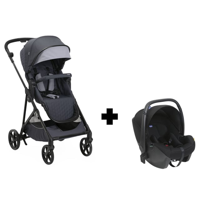 Poussette duo Seety + siège auto Kory I-Size gris <span itemprop=