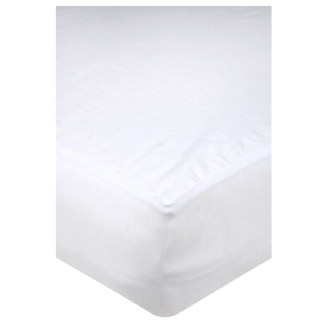 Protege matelas bebe en molleton 60 x 120 cm Carlyne blanc <span itemprop=