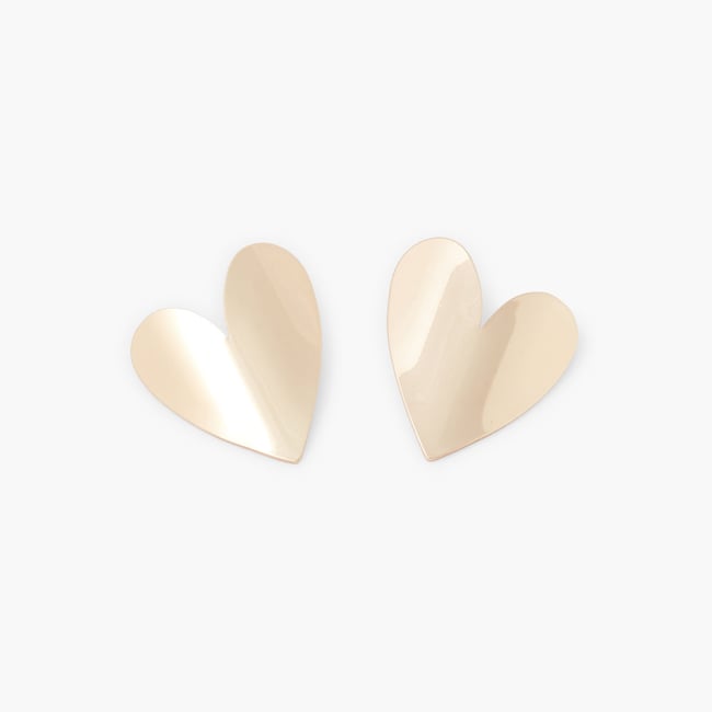 Boucles d'oreilles cœur géant v019843 <span itemprop=