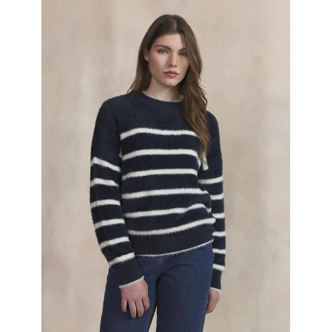 Pull col montant SOLANPUL marine <span itemprop=