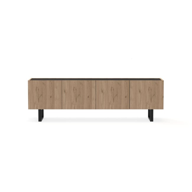 Meuble TV 180 cm panneaux de particules, OPERA Couleur marron clair <span itemprop=