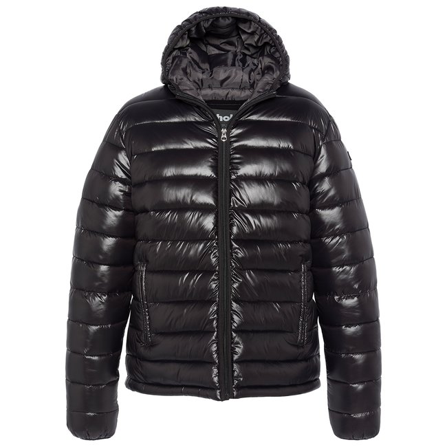 Doudoune à capuche noir <span itemprop=
