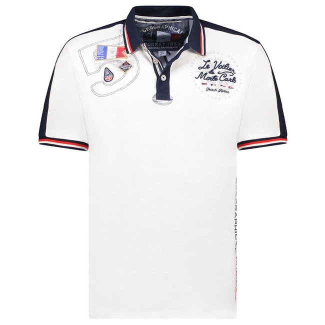 Kalvin Short Sleeve Polo Shirt, white, GEOGRAPHICAL NORWAY