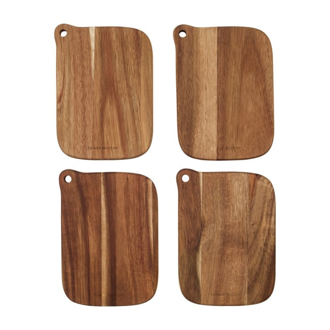Planche à découper Eya lot de 4 naturel <span itemprop=