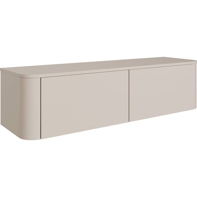 Meuble tv suspendu collection LUVIO Couleur cachemire <span itemprop=