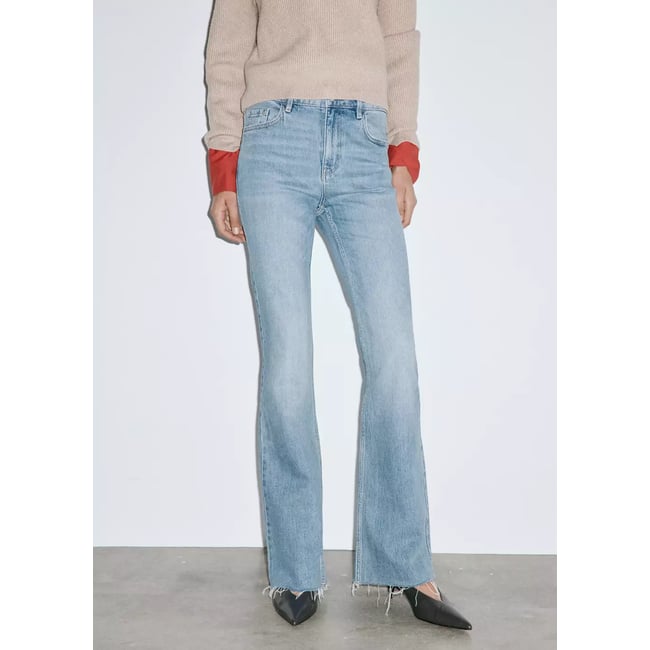 Jean Fiona flare taille normale bleu moyen <span itemprop=