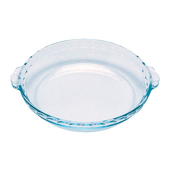 Moule à tarte avec poignées 21 cm transparent <span itemprop=