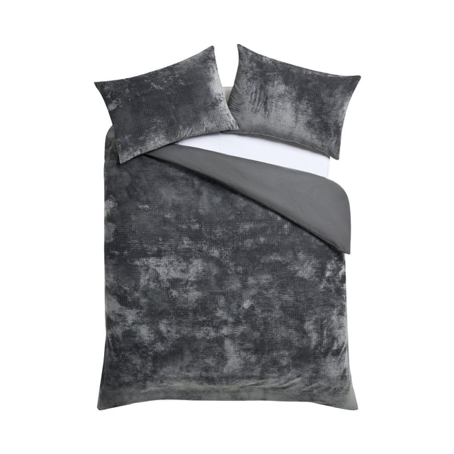 Parure de lit en velours à motif géométrique - NEXT