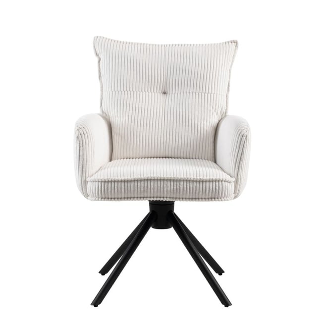 Chaise repas velours côtelé vert - ZAGO