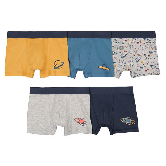 5er-Pack Boxerpants, Thema Weltall bunt <span itemprop=
