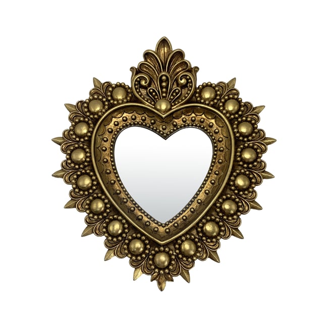 Déco murale ex-voto 21,5x24cm Couleur or <span itemprop=
