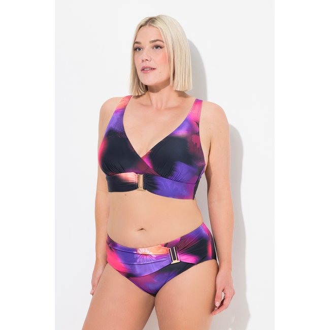 Bikini avec bonnets souples rouge fuschsia <span itemprop=