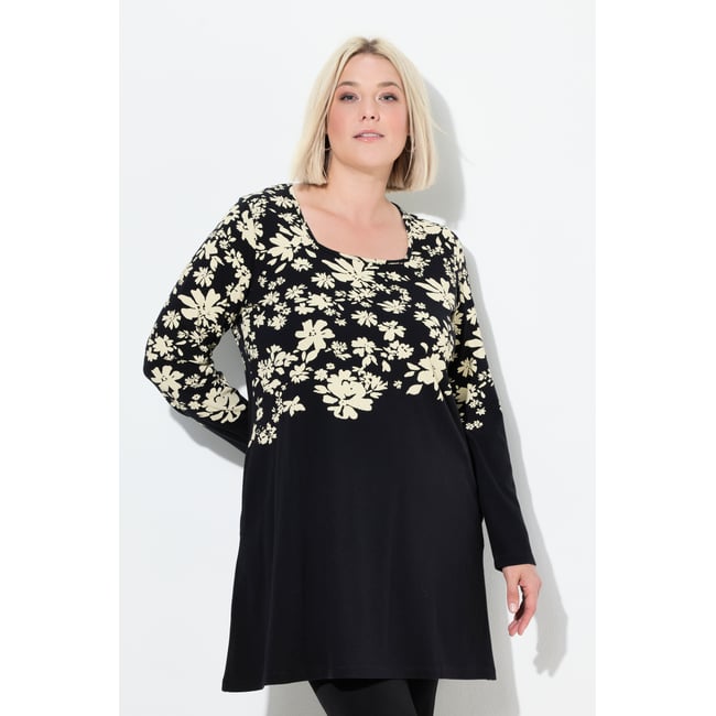 T-shirt long noir <span itemprop=