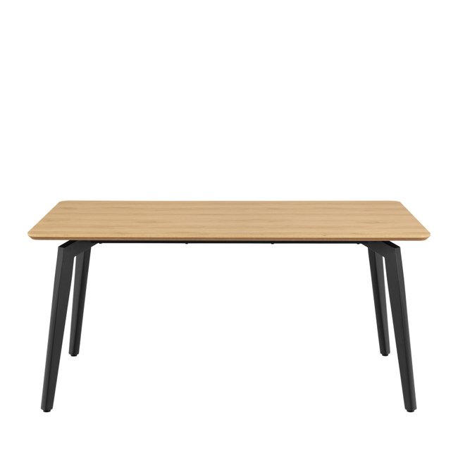 Table à manger 4 personnes en bois et métal- LUNKA Couleur bois clair <span itemprop=