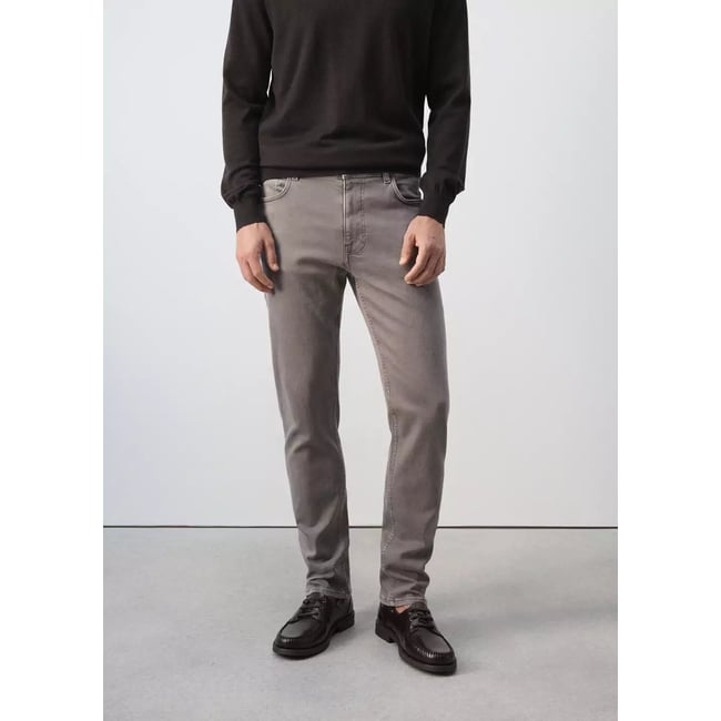 Jean Patrick slim fit Ultra Soft Touch gris vison <span itemprop=
