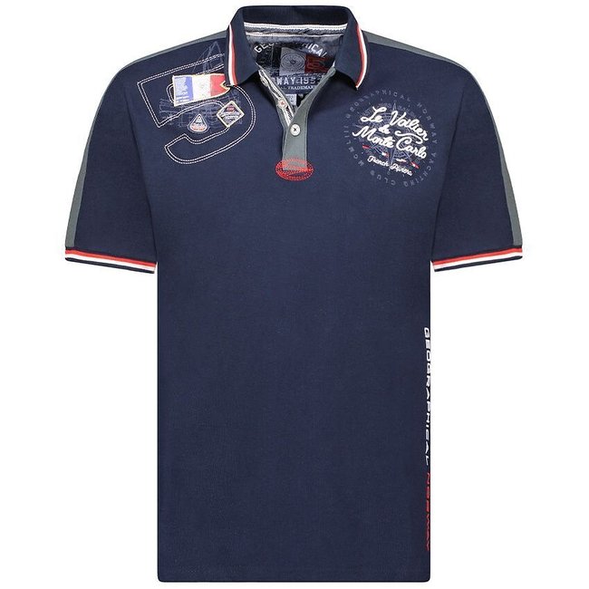 Polo à manches courtes Kalvin bleu marine <span itemprop=