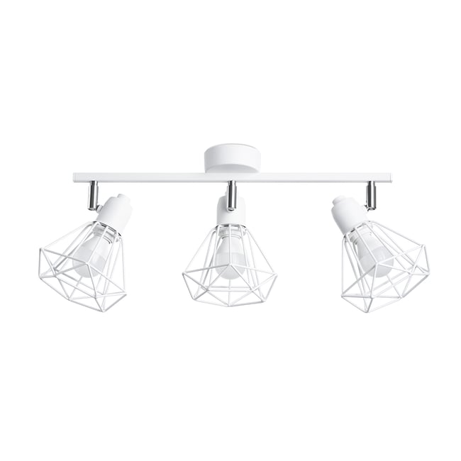 Plafonnier Acier Blanc E14 3 Artemis Couleur blanc <span itemprop=