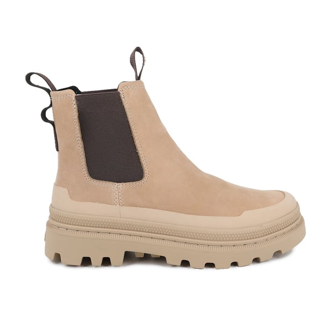 Trooper Waterproof Chelsea Boots, beige, PALLADIUM