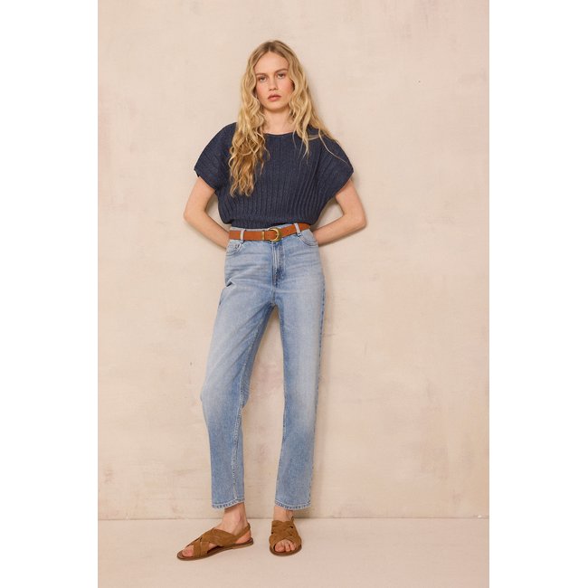Jean mum RIO pure bleached <span itemprop=