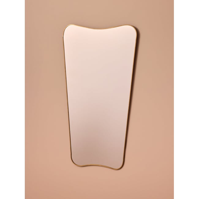 Miroir mural Octave laiton Couleur dore <span itemprop=