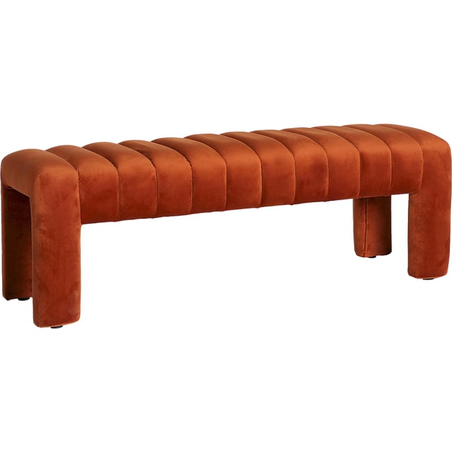 Banc de lit en velours collection VACIO Couleur ambré <span itemprop=
