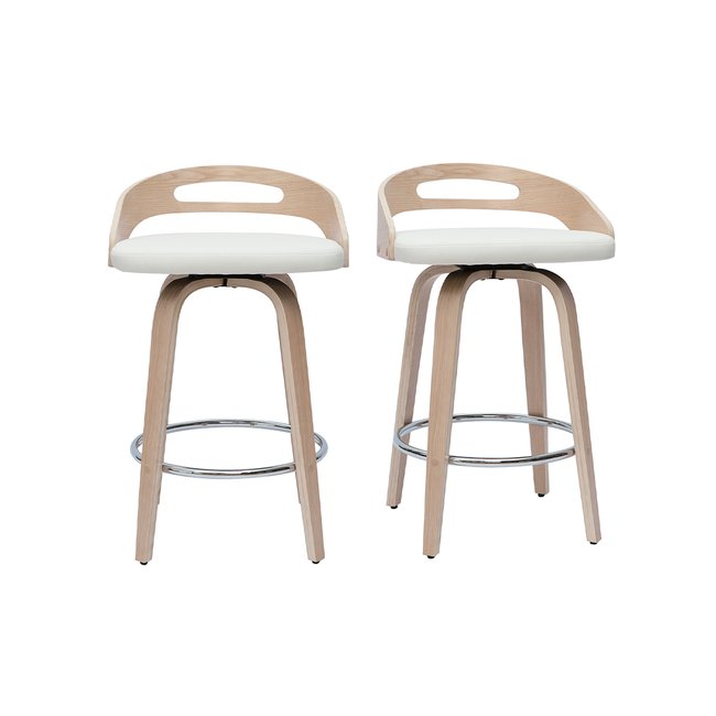 Tabourets de bar design 65cm (lot de 2) MANO - MILIBOO