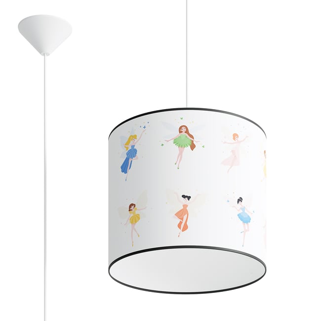 Suspension PVC Multicolore E27 1 Fée 30 Couleur multicolore <span itemprop=
