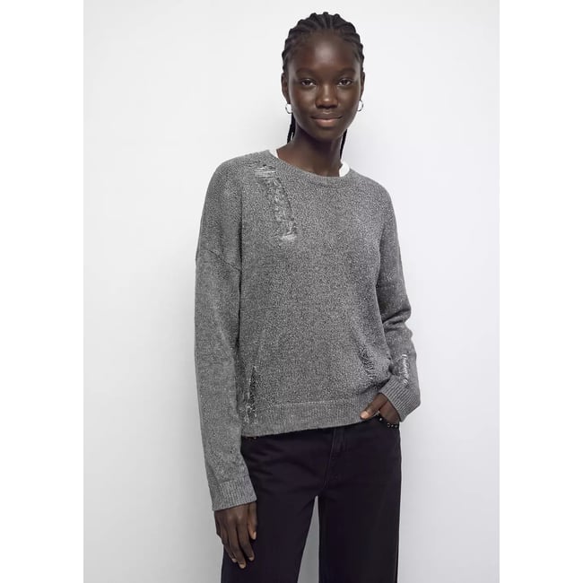 Pull dublin gris chiné foncé <span itemprop=