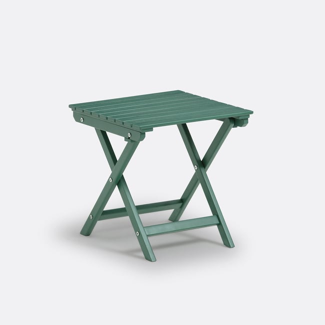 Bout de canapé en acacia, Zeda vert eucalyptus <span itemprop=