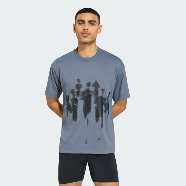 T-Shirt Graphique De Running Adi365 Aspyre clear onix / black <span itemprop=
