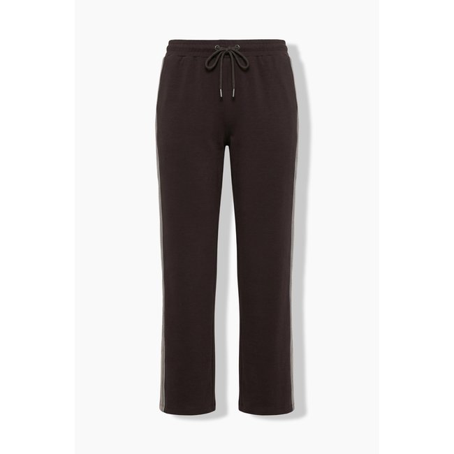 Pantalon longueur 3/4 et jambe large acajou <span itemprop=