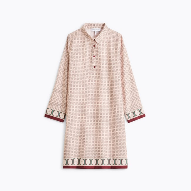 Chemise de nuit col classique en satin FASCINANTE - LAURENCE TAVERNIER