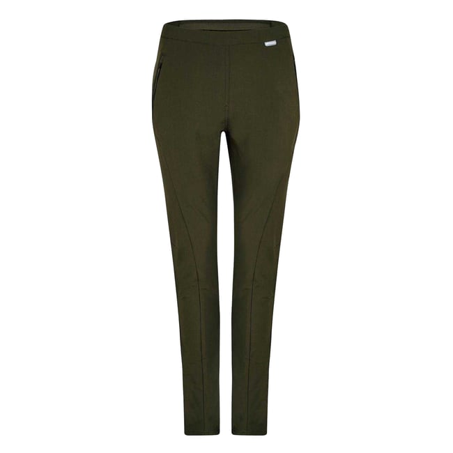 Pantalon cintré de randonnée à taille élastiquée PENTRE kaki <span itemprop=