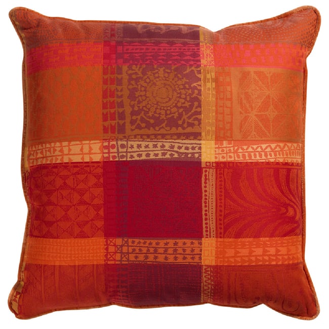 Housse de coussin pur coton MILLE WAX ketchup <span itemprop=