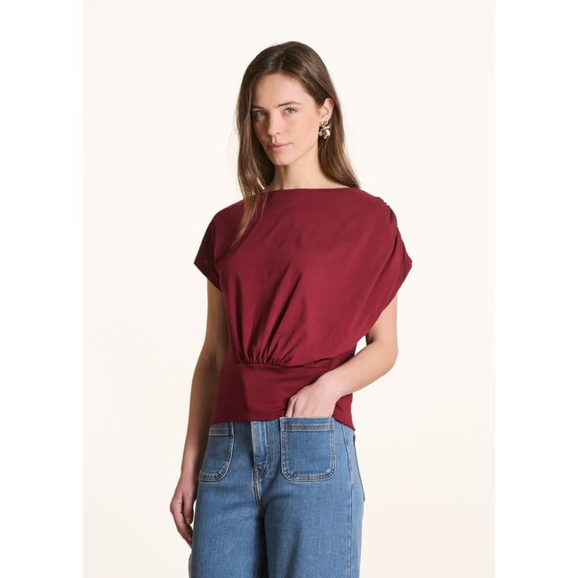 T-shirt col bateau en coton biologique - LA FEE MARABOUTEE