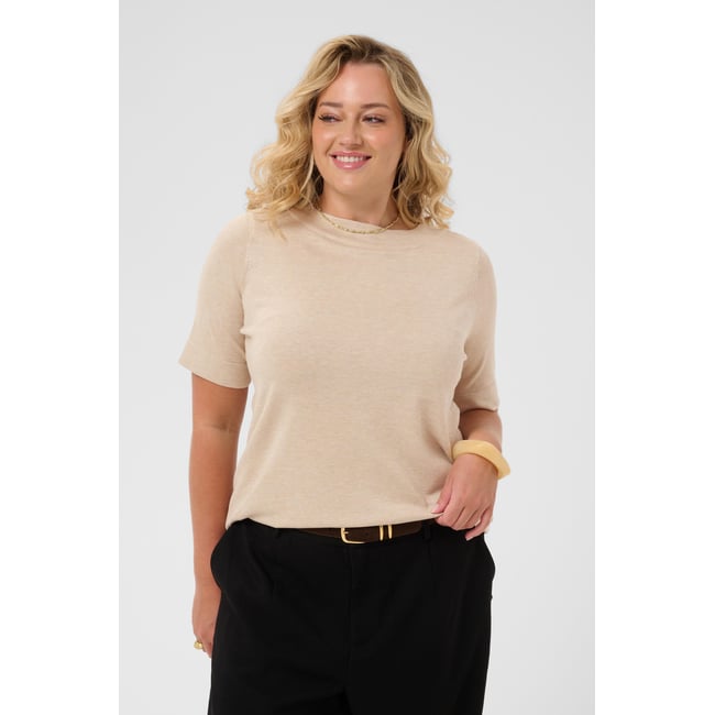 Pullover tricoté beige feather gray melange <span itemprop=