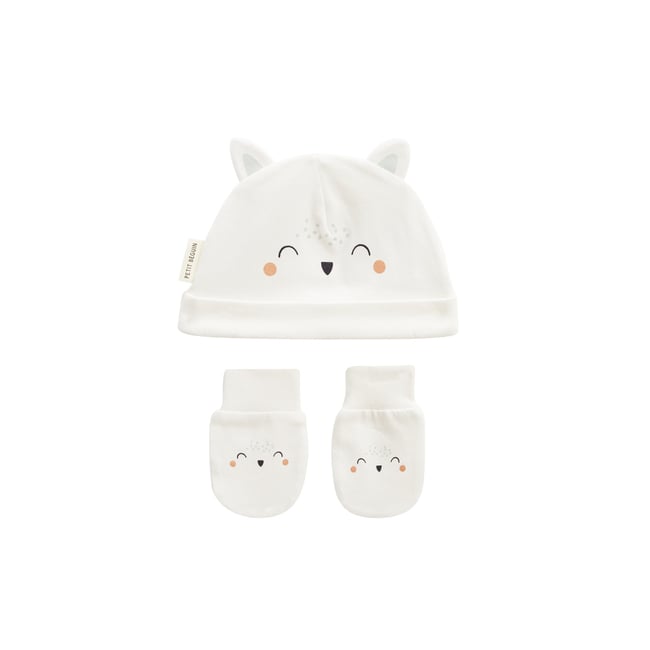 Moufles Naissance En Coton Gants Bébé Anti Griffures - Blanc à Prix