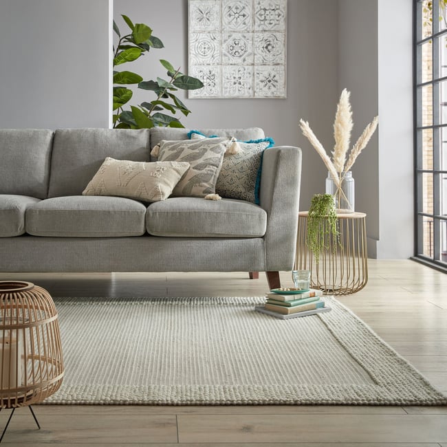 Tapis en laine BUBBLE Couleur ivoire <span itemprop=