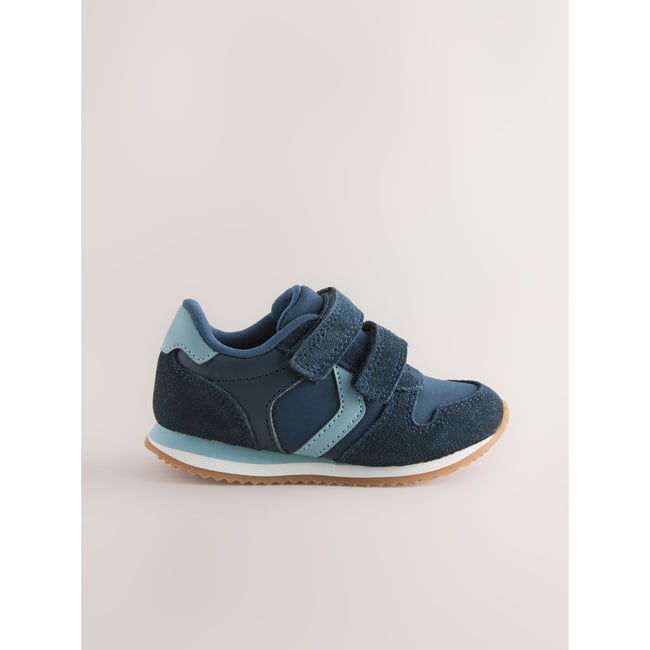 Baskets à fermeture scratch bleu marine <span itemprop=