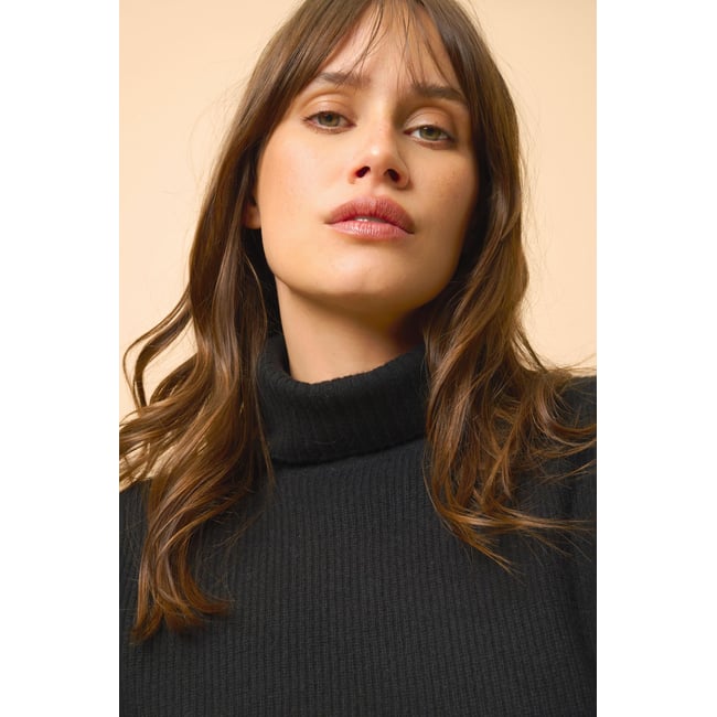 Pull Col Roulé Noir Billy noir <span itemprop=