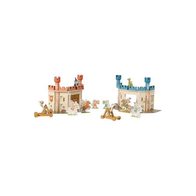 La bataille des châteaux en bois FSC® multicolore <span itemprop=