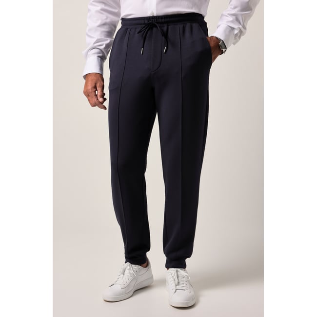 Pantalon à enfiler en jersey bleu marine <span itemprop=