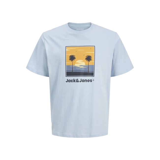 Футболка с короткими рукавами и рисунком спереди синий JACK & JONES JUNIOR