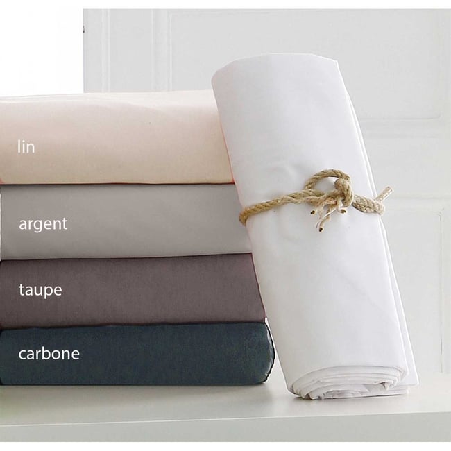 Protège oreiller en tencel Couleur blanc <span itemprop=