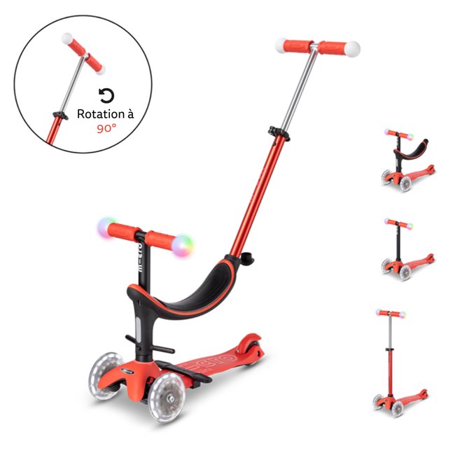 Trottinette évolutive Mini Micro 3en1 Révolution Magic rouge <span itemprop=