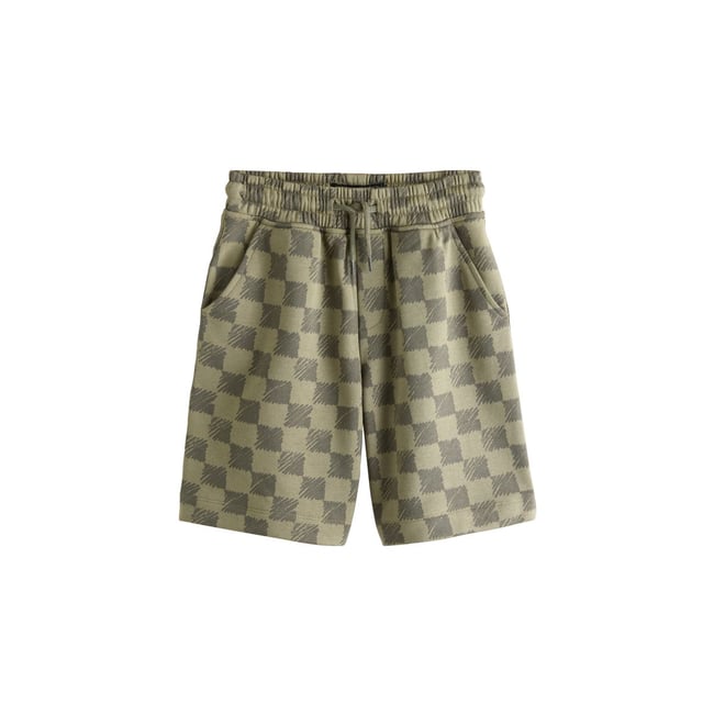 Short basic à carreaux verts <span itemprop=