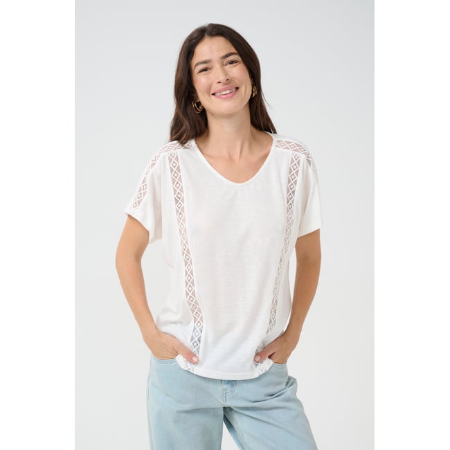 T-shirt blanc snow white <span itemprop=